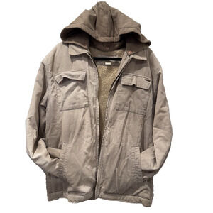 VTG 90s Honolua Surf Co Men's Corduroy Khaki Zip Hoodie Jacket XL EUC Read